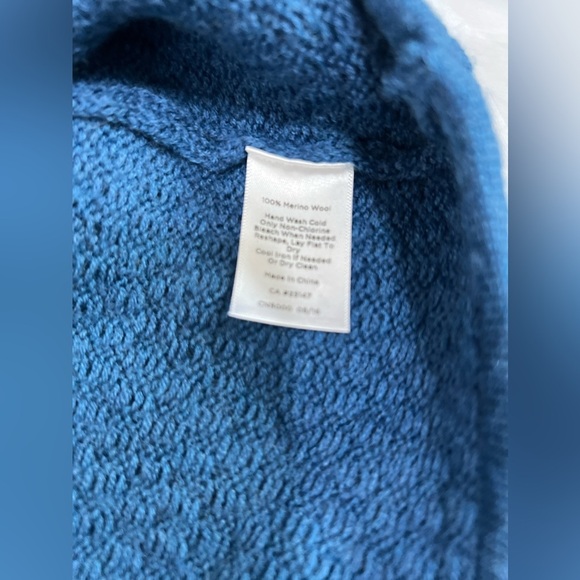 Talbots Sweater Blazer Women's Medium Blue Wool Knit Medium - Picture 7 of 11